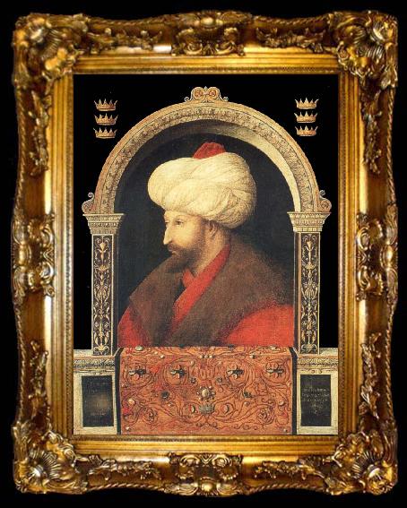 framed  Gentile Bellini Mehmed II, ta009-2